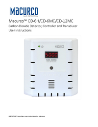 Thumbnail of document Manual - CD-6MC/12MC Carbon Dioxide Fixed Gas Detectors